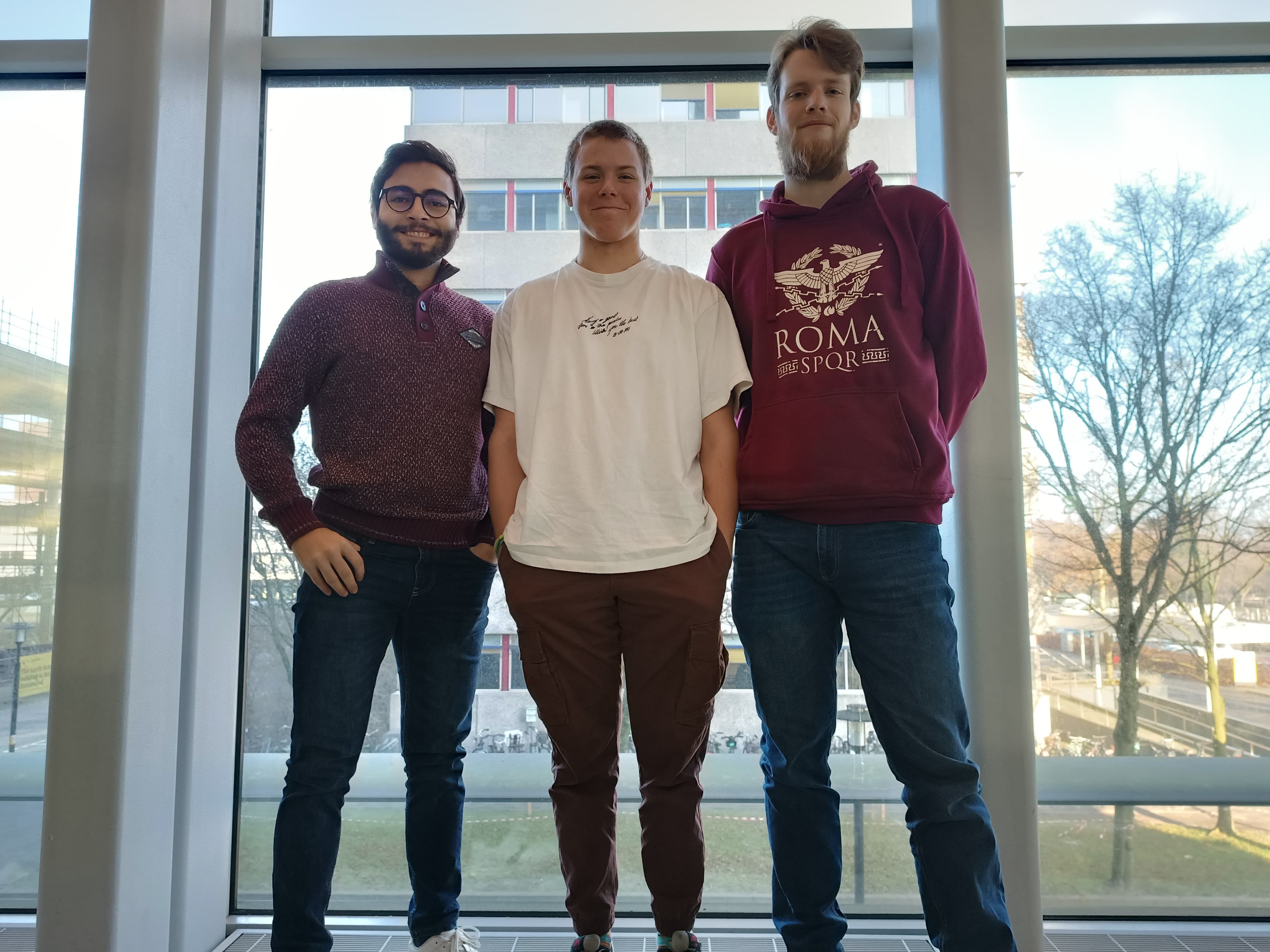 Picture of the three developers of this website